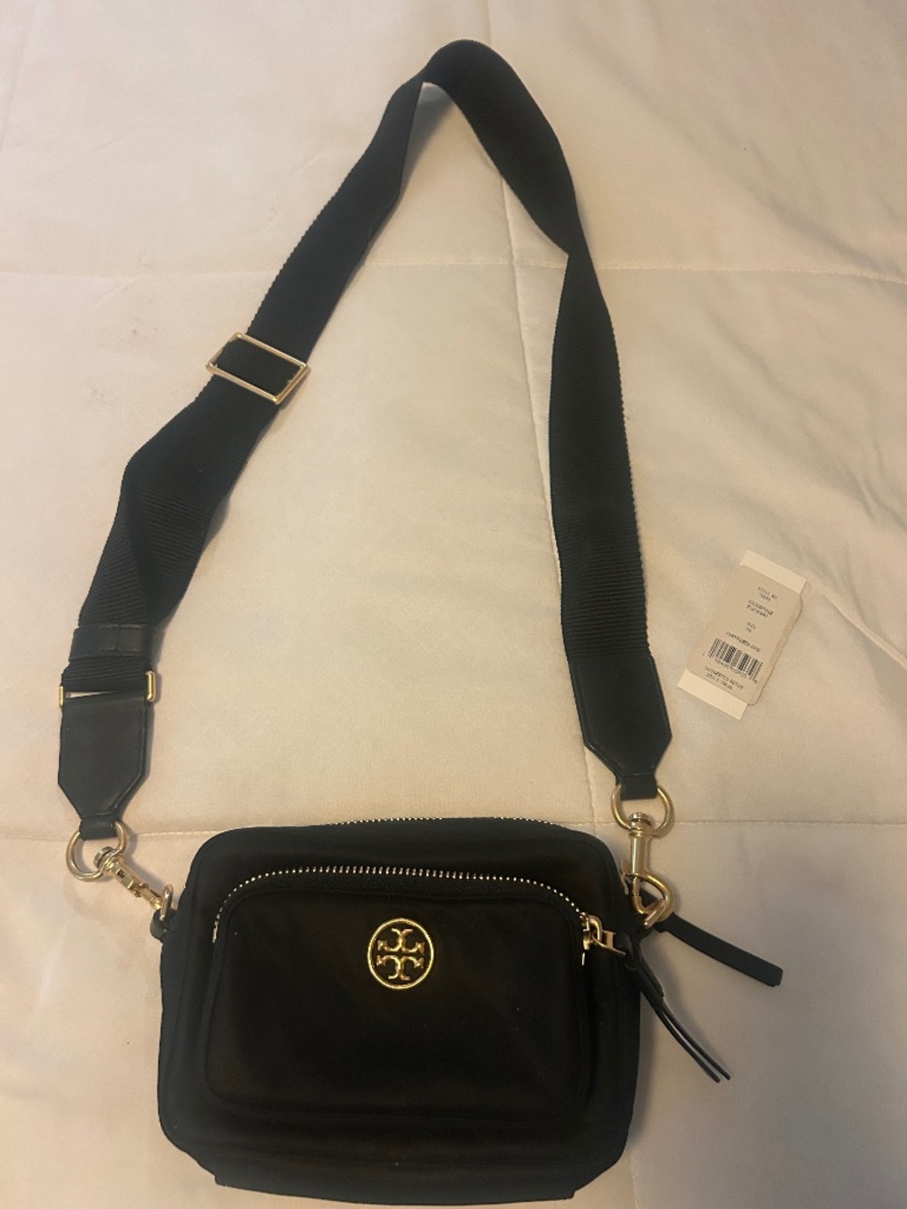 Tory Burch NWT Cross Body bag- Black nylon
